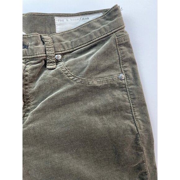 Rag & Bone Jeans Women 27x30 Brown Skinny Ankle Mid-Rise Sueded Stretch USA - Picture 9 of 16